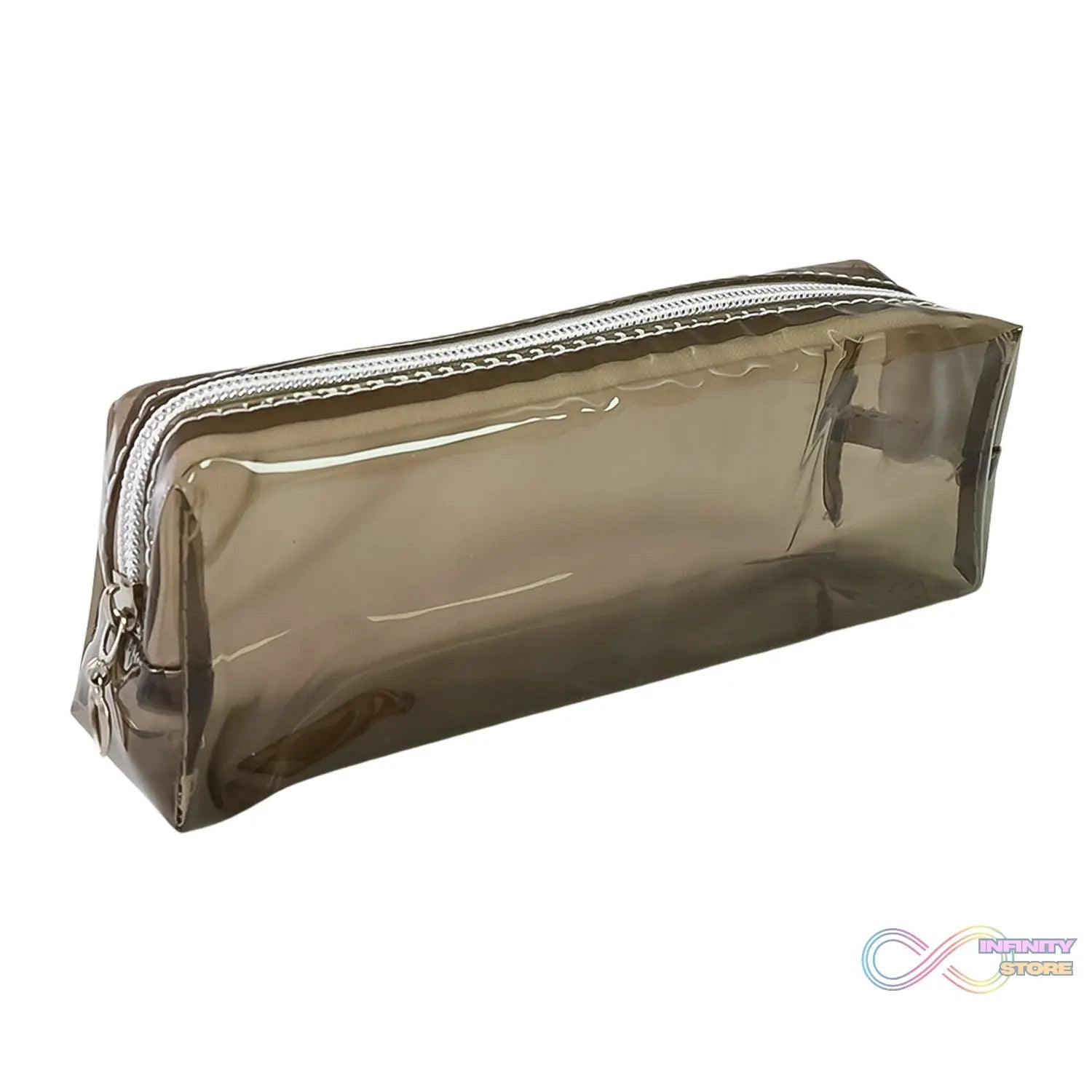 Plastic Transparent Pencil Pouch With Zipper (1 Pc) - infinityexculsivestore.com