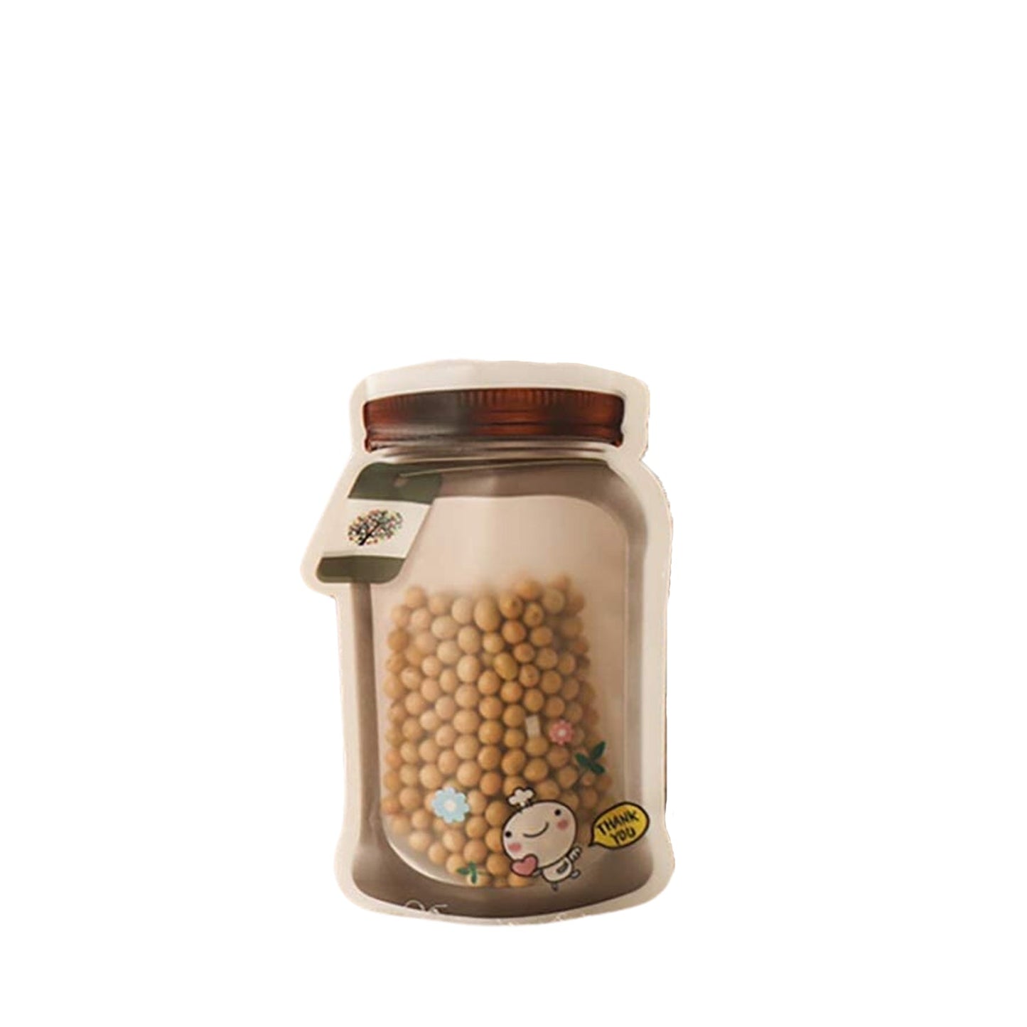 Plastic Transparent Small Jar Shaped Pouch With Zipper (1 Pc) - infinityexculsivestore.com