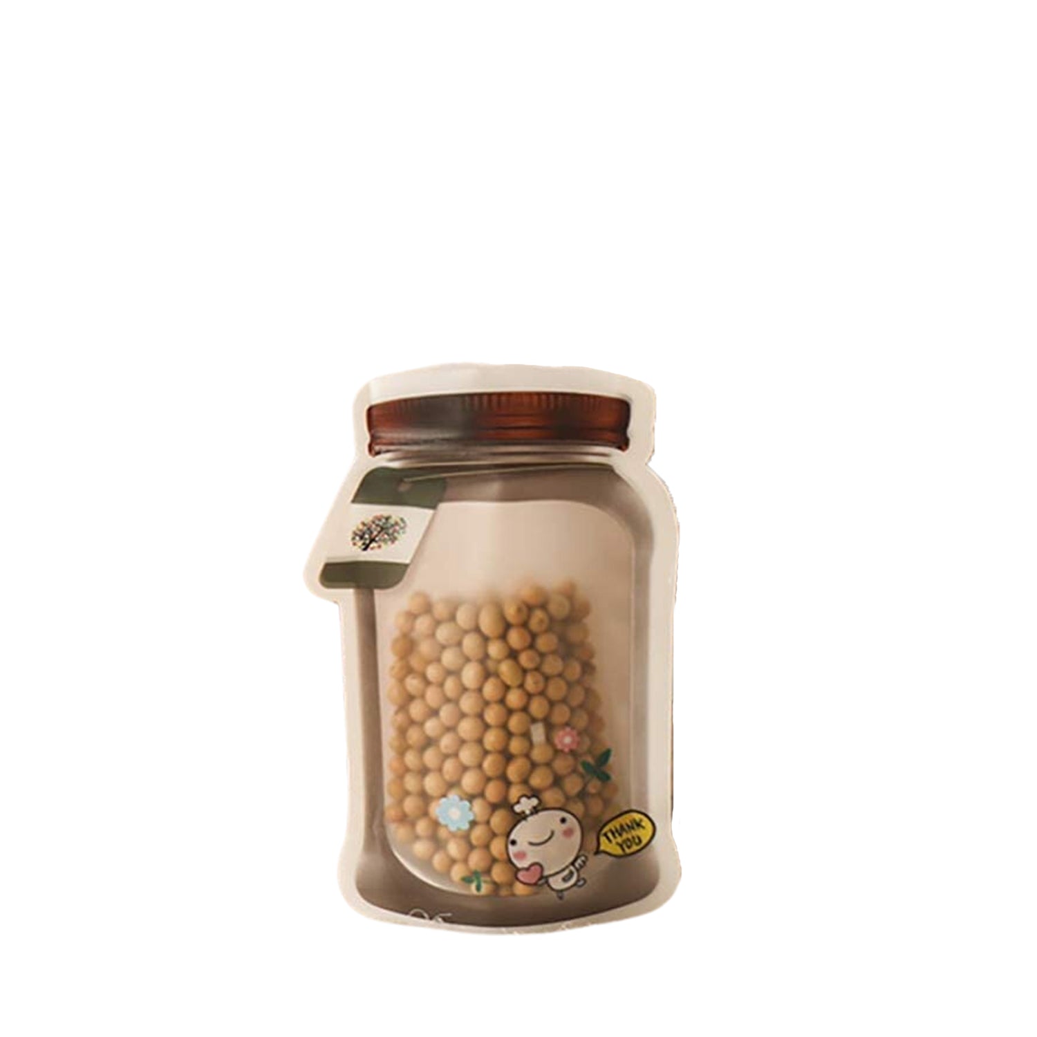 Plastic Transparent Small Jar Shaped Pouch With Zipper (1 Pc) - infinityexculsivestore.com