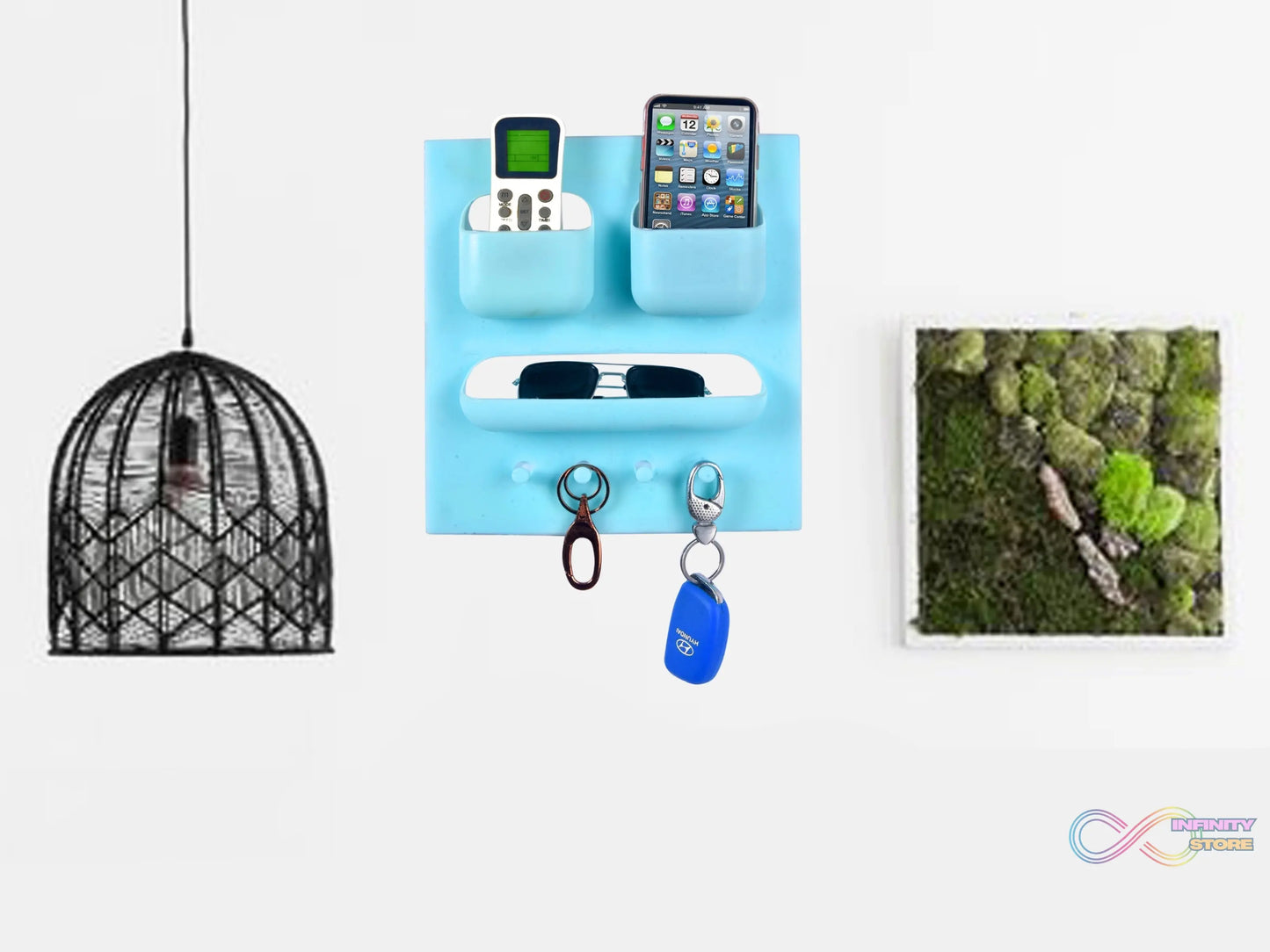 Durable plastic soap dish and holder for toothbrushes