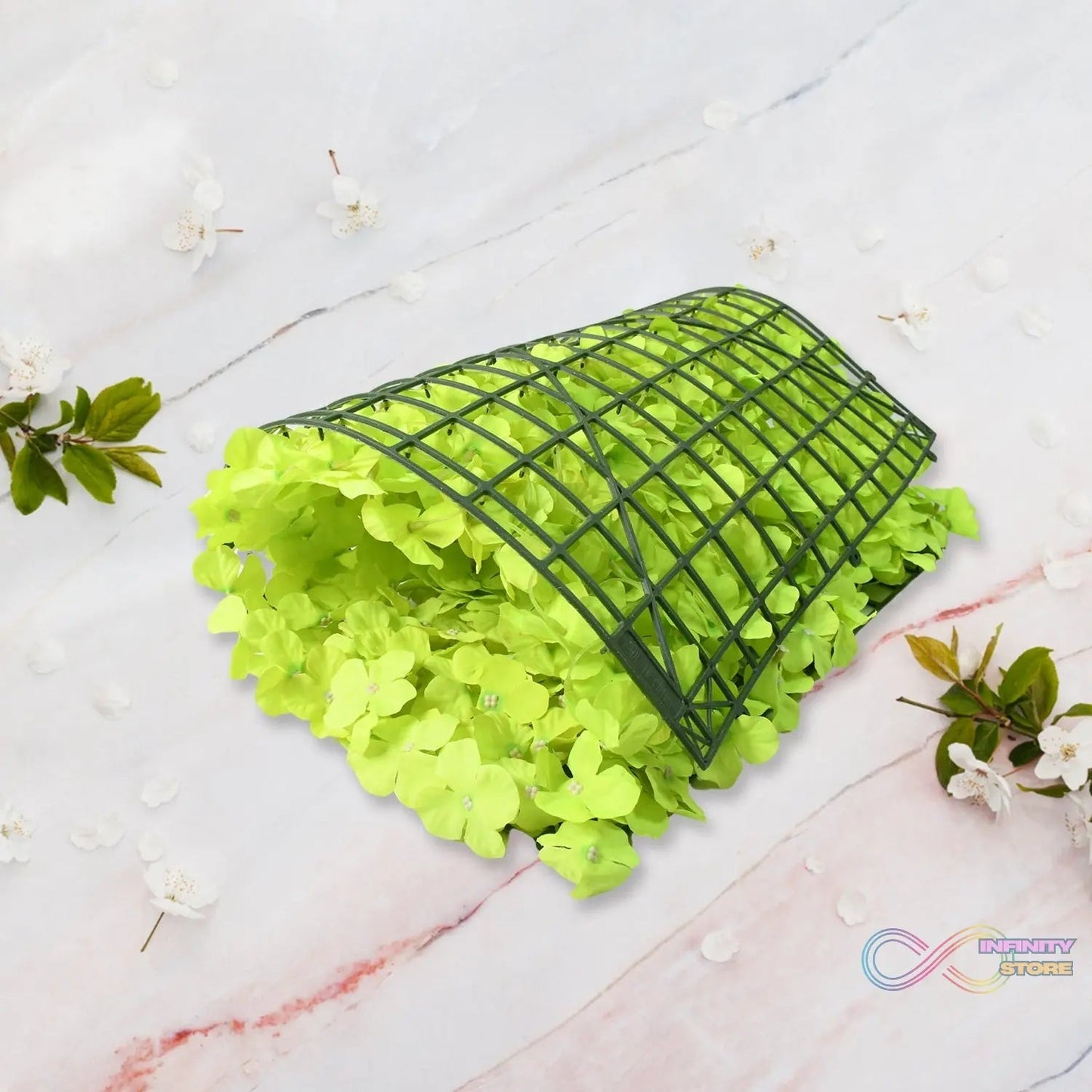 Plastic Wall Artificial Flowers Plant Base (60×40 CM / 1 Pc) - infinityexculsivestore.com