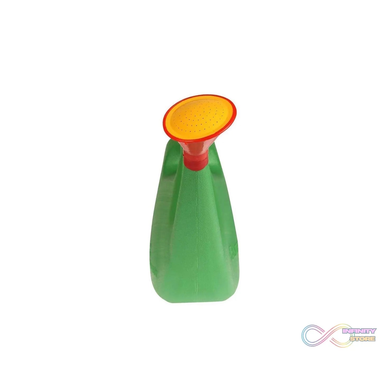 Plastic watering can with an ergonomic design and sprayer for even watering