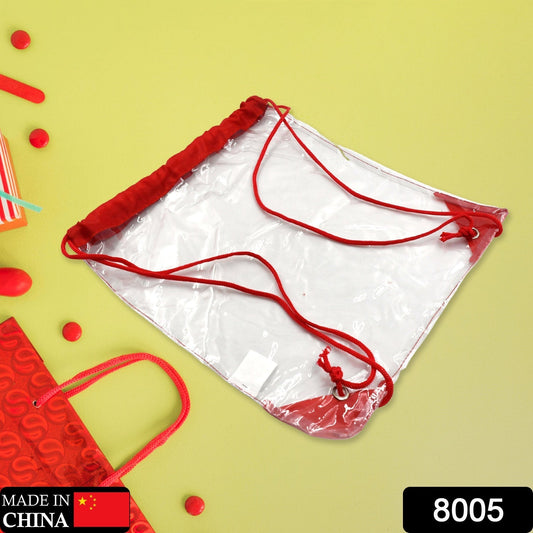 Plastic Waterproof Pouch Transparent Stadium Bags Clear String Bag for Gym Concert Travel Beach Swimming Sport - infinityexculsivestore.com