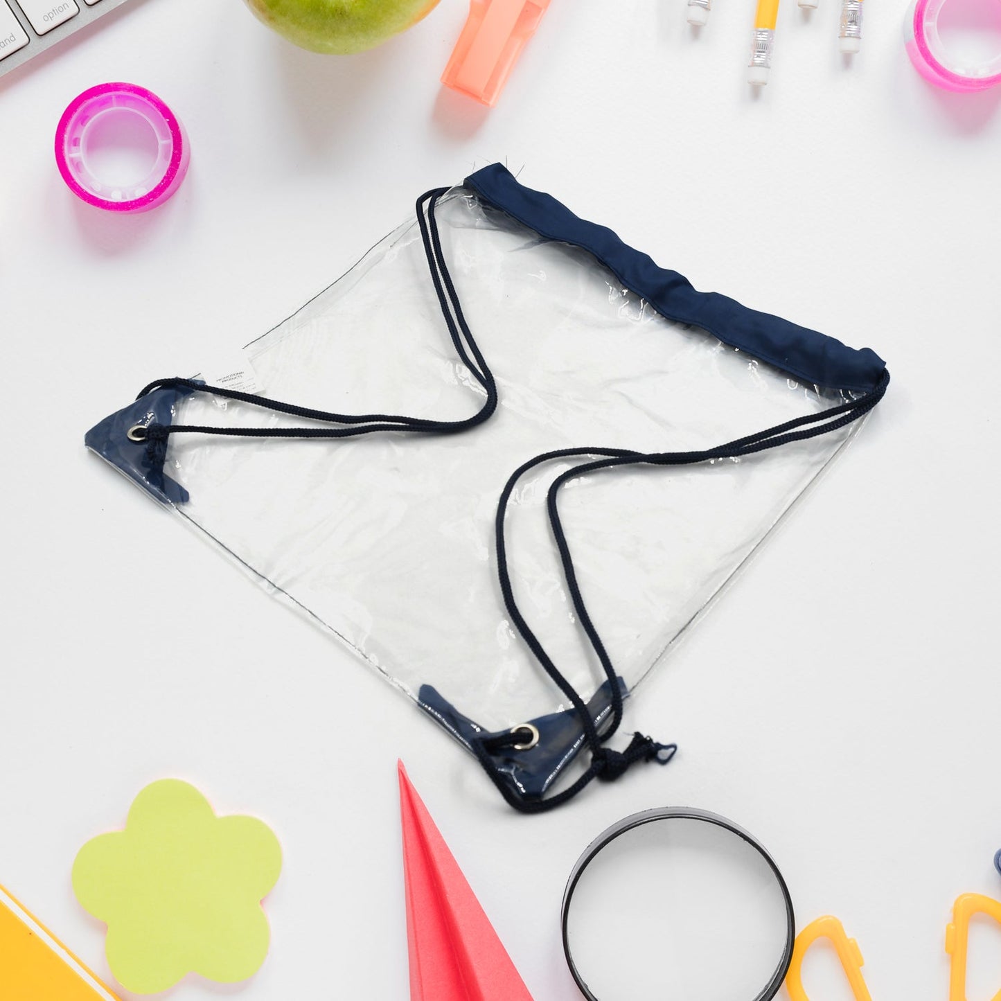 Plastic Waterproof Pouch Transparent Stadium Bags Clear String Bag for Gym Concert Travel Beach Swimming Sport - infinityexculsivestore.com
