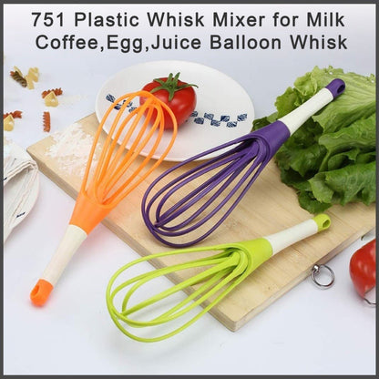 Plastic Whisk Mixer for Milk, Coffee, Egg, Juice Balloon Whisk - infinityexculsivestore.com