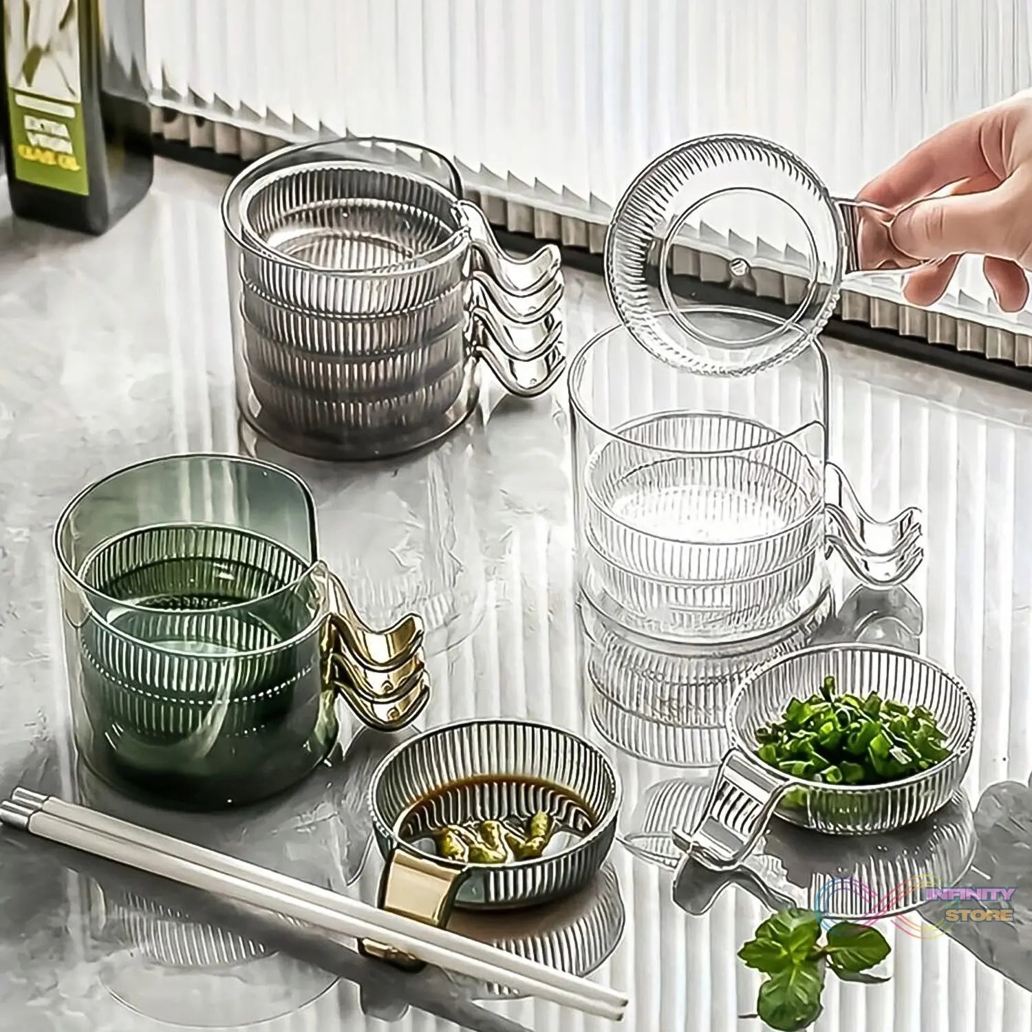 Plastics Dip Bowls, Dipping Sauce Bowls with Handle (4 Pcs Set / With Case) - infinityexculsivestore.com