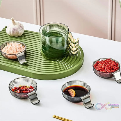 Plastics Dip Bowls, Dipping Sauce Bowls with Handle (4 Pcs Set / With Case) - infinityexculsivestore.com