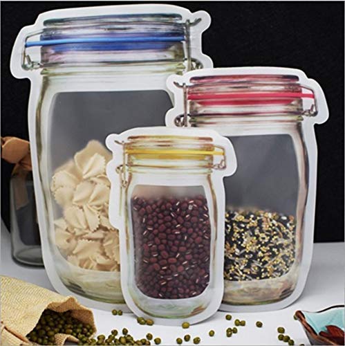 Plastics Transparent Jar Shaped Stand - up Pouch With Zipper - infinityexculsivestore.com