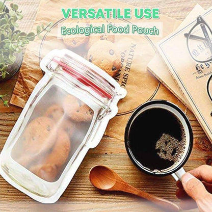 Plastics Transparent Jar Shaped Stand - up Pouch With Zipper - infinityexculsivestore.com