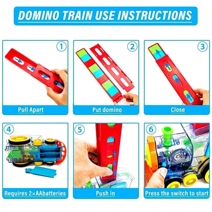 Play Game Transparent Funny Train Engine with Blocks Set 60 Blocks Toy with Music and Lights Automatic Blocks Toy Train Set for Kids ( Batteries not included) - infinityexculsivestore.com