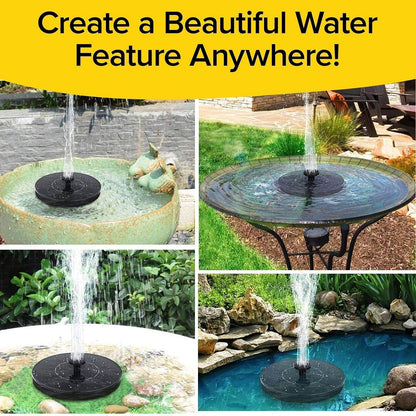 Fast Fountain by Pocket Hose - Solar-Powered - Instantly Adds a Water Feature Virtually Anywhere - 5 Spray Modes - No Installation or Batteries Required - Great for Bird Baths, Pools, Pond & More (1 Pc) - infinityexculsivestore.com