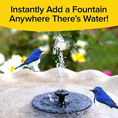 Fast Fountain by Pocket Hose - Solar-Powered - Instantly Adds a Water Feature Virtually Anywhere - 5 Spray Modes - No Installation or Batteries Required - Great for Bird Baths, Pools, Pond & More (1 Pc) - infinityexculsivestore.com