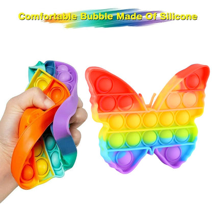 Pop Fidget Toy Push Pop Bubble Fidget Sensory Toy for Kids and Adults Fidget Popper Stress Reliever Sensory Fidget Poppers (Butterfly & Car Shape / 1 Pc) - infinityexculsivestore.com
