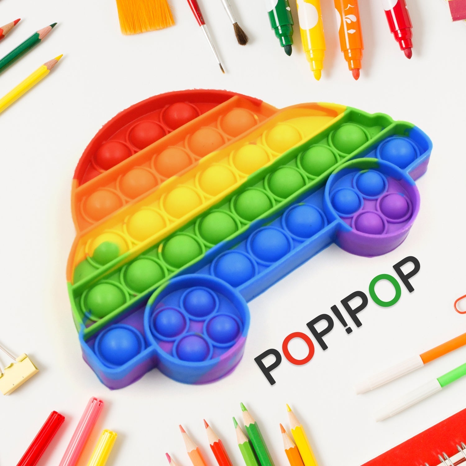 Pop Fidget Toy Push Pop Bubble Fidget Sensory Toy for Kids and Adults Fidget Popper Stress Reliever Sensory Fidget Poppers (Butterfly & Car Shape / 1 Pc) - infinityexculsivestore.com