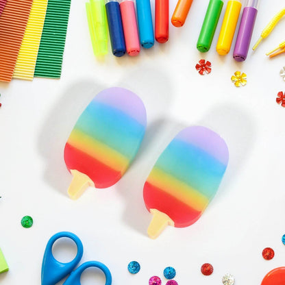 Jelly Popsicle Shape Fancy &amp; Stylish Erasers, Mini Eraser Creative Cute Novelty Eraser for Children Eraser Set for Return Gift, Birthday Party, School Prize (2 Pc Set| Mix Design) - infinityexculsivestore.com