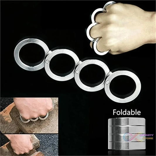 Portable 4 Finger Ring Unique Rotating Folding Ring (1 Set) - infinityexculsivestore.com