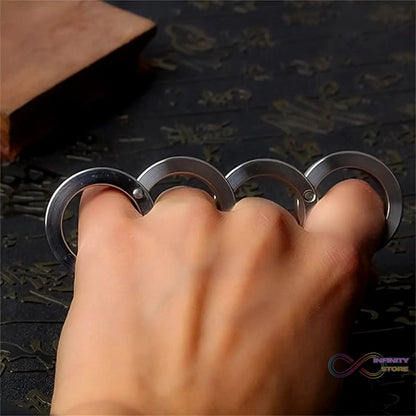 Portable 4 Finger Ring Unique Rotating Folding Ring (1 Set) - infinityexculsivestore.com