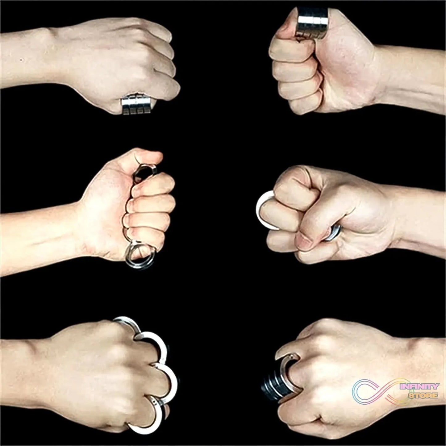 Portable 4 Finger Ring Unique Rotating Folding Ring (1 Set) - infinityexculsivestore.com