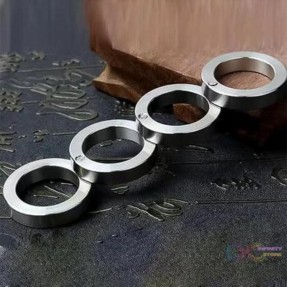 Portable 4 Finger Ring Unique Rotating Folding Ring (1 Set) - infinityexculsivestore.com