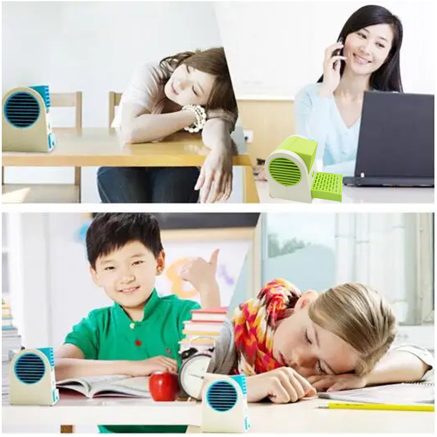 Portable Air Cooler - Rechargeable Personal with Duration Desk Cooling Fan USB/Battery Powered Desk PC Laptop Air Conditioner Cooler for Home, Bedroom, Travel, and Office - infinityexculsivestore.com