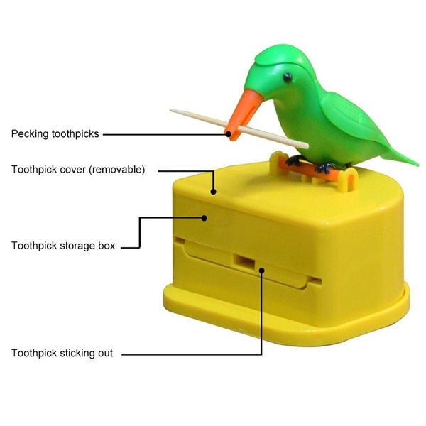 Portable Automatic Bird Toothpick Storage Box - infinityexculsivestore.com