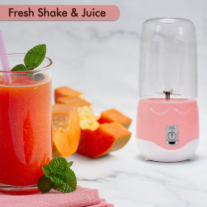 Portable Blender, Personal Blender Juicer Cup, Mini Handheld Blender with 4 Blades, Mixer for Fruit Shakes and Smoothies, Portable Juicer (Multicolor) - infinityexculsivestore.com
