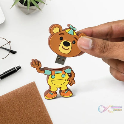 Portable Cartoon Shape Silicone USB Pen drive / Flash disk (15 GB With Baby Rhymes Song / 1 Pc) - infinityexculsivestore.com