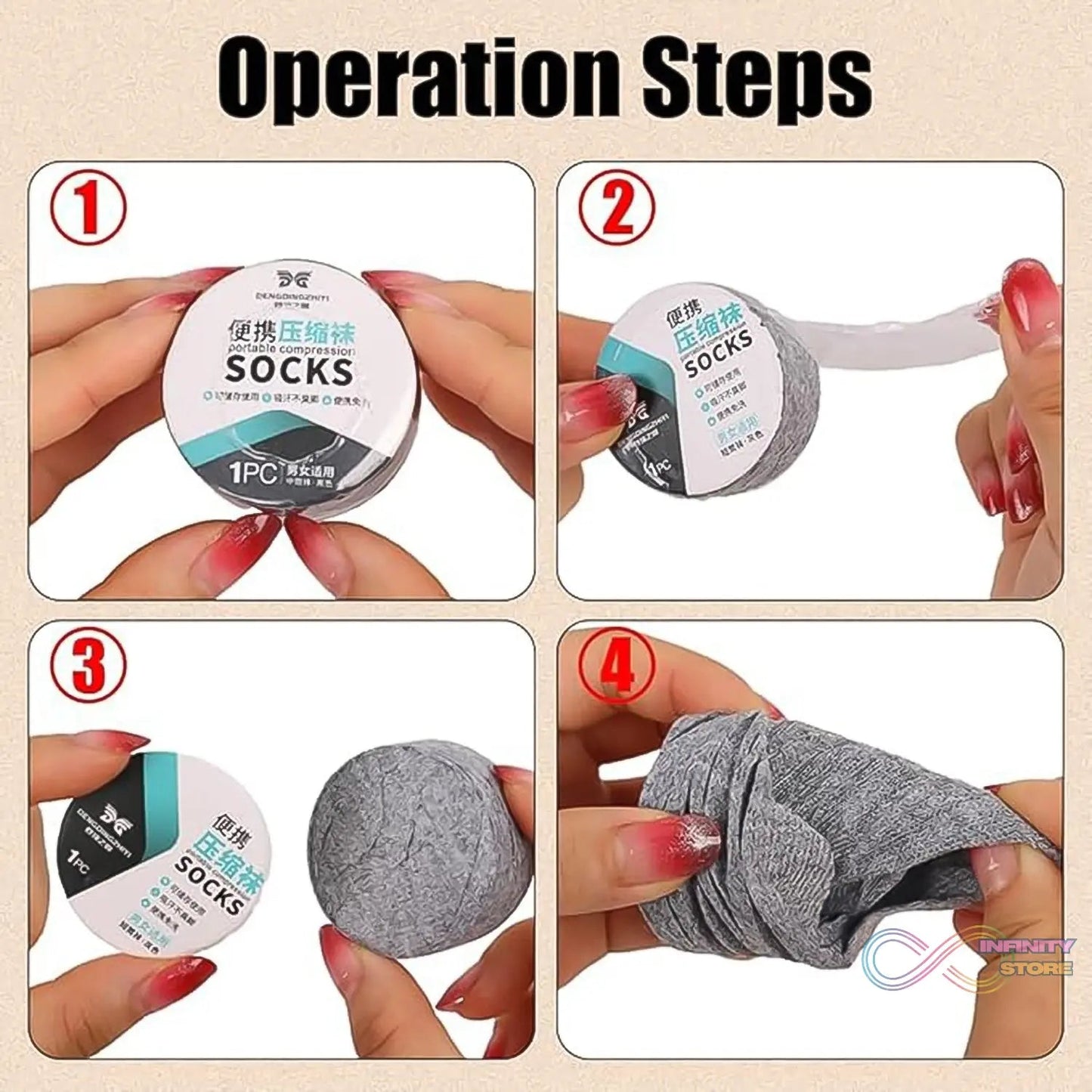 Portable Disposable Socks Outdoor Compression Travel Sock (1 pair) - infinityexculsivestore.com