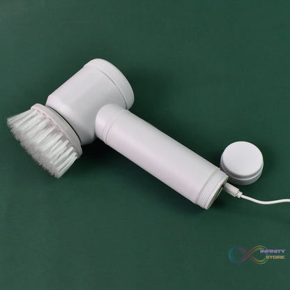 Portable Electric Cleaning Brush with 3 Replaceable Brush Heads (5 In 1) - infinityexculsivestore.com