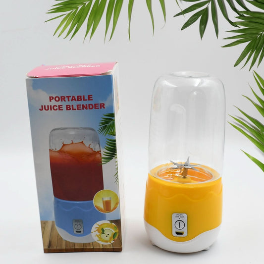 Portable Electric USB Juice Maker 6 blade Blender Grinder Mixer Personal Size, USB Rechargeable Mini Juicer for Smoothies and Shakes with Juicer Cup - 400ml - infinityexculsivestore.com