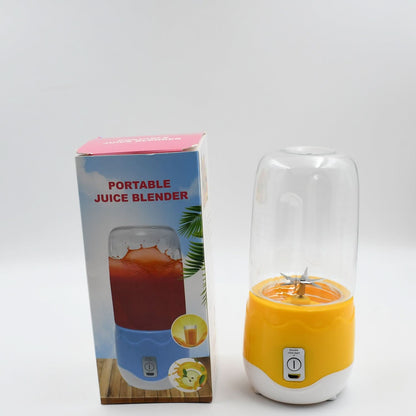 Portable Electric USB Juice Maker 6 blade Blender Grinder Mixer Personal Size, USB Rechargeable Mini Juicer for Smoothies and Shakes with Juicer Cup - 400ml - infinityexculsivestore.com