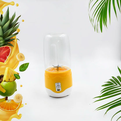 Portable Electric USB Juice Maker 6 blade Blender Grinder Mixer Personal Size, USB Rechargeable Mini Juicer for Smoothies and Shakes with Juicer Cup - 400ml - infinityexculsivestore.com