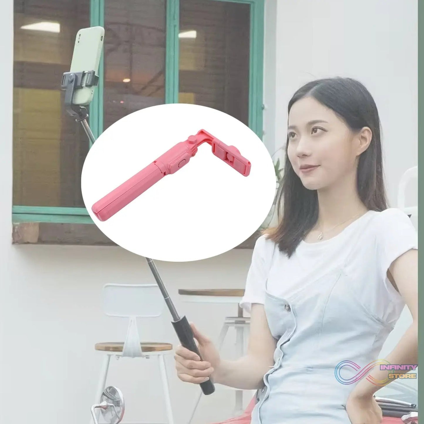 Portable Foldable Selfie Stick with Remote Control, 3 - Axis Tripod Hand Stabilizer for Smartphones, TikTok Vlog YouTuber Video Recording (1 Pc) - infinityexculsivestore.com