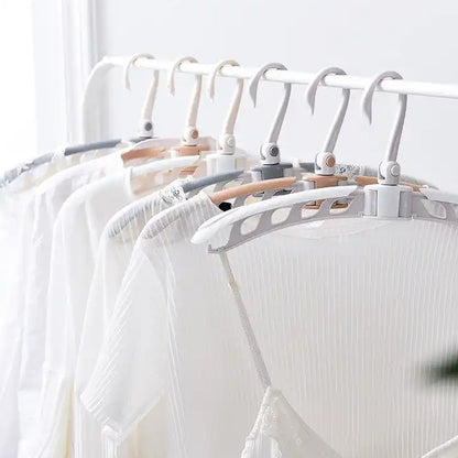 Portable Folding Clothes Hanger (1 Pc): 360° Rotation, Travel, Adjustable - infinityexculsivestore.com