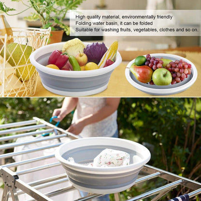 Portable Folding Wash Basin for Travel, Lightweight Water Basin for Clothes & Vegetables - infinityexculsivestore.com
