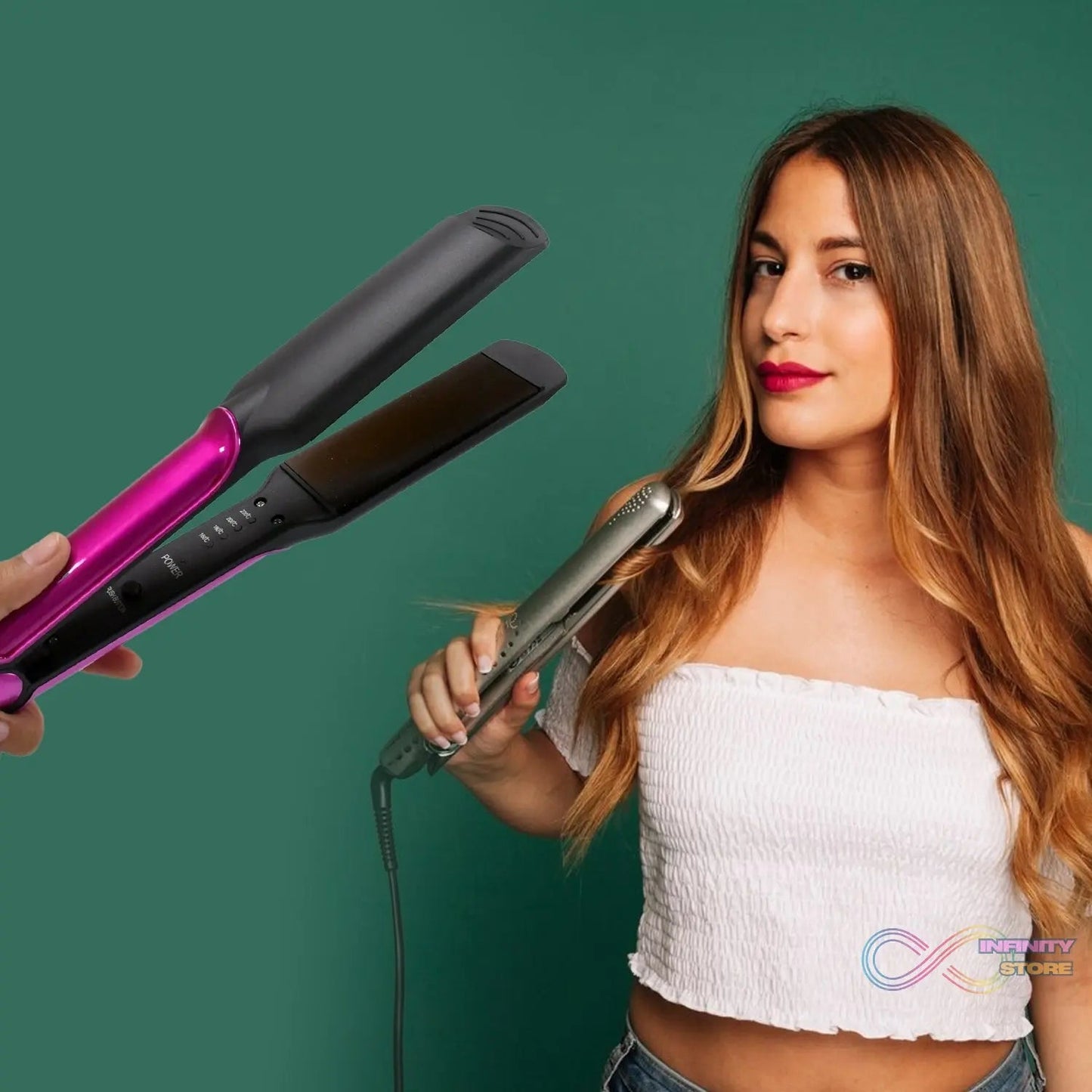 Portable Hair straight device Beauty and Personal Care Professional Women Temperature Control Professional Travel Hair Straighteners (1 Pc) - infinityexculsivestore.com
