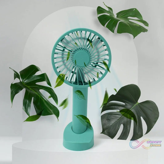Portable Handheld Fan With 3 Speeds Battery Operated Fan Rechargeable Multi Colors As Base Phone Holder Fan (Battery Included) - infinityexculsivestore.com