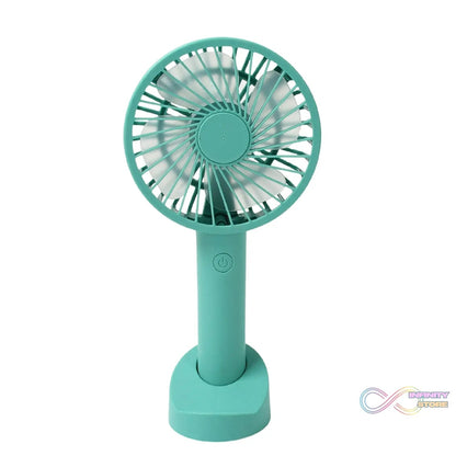 Portable Handheld Fan With 3 Speeds Battery Operated Fan Rechargeable Multi Colors As Base Phone Holder Fan (Battery Included) - infinityexculsivestore.com