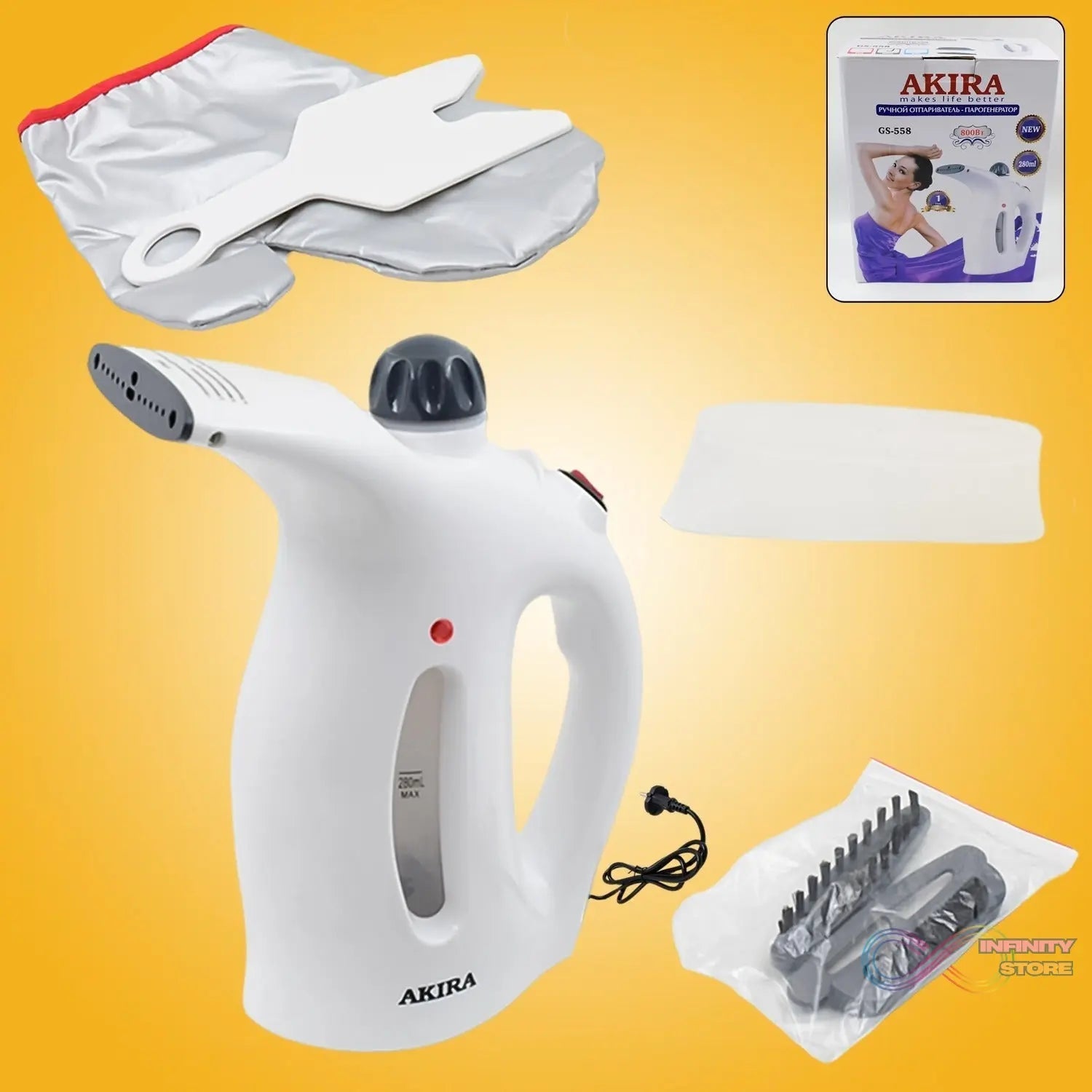 Portable Handheld Garment & Facial Steamer (1 Pc) - infinityexculsivestore.com