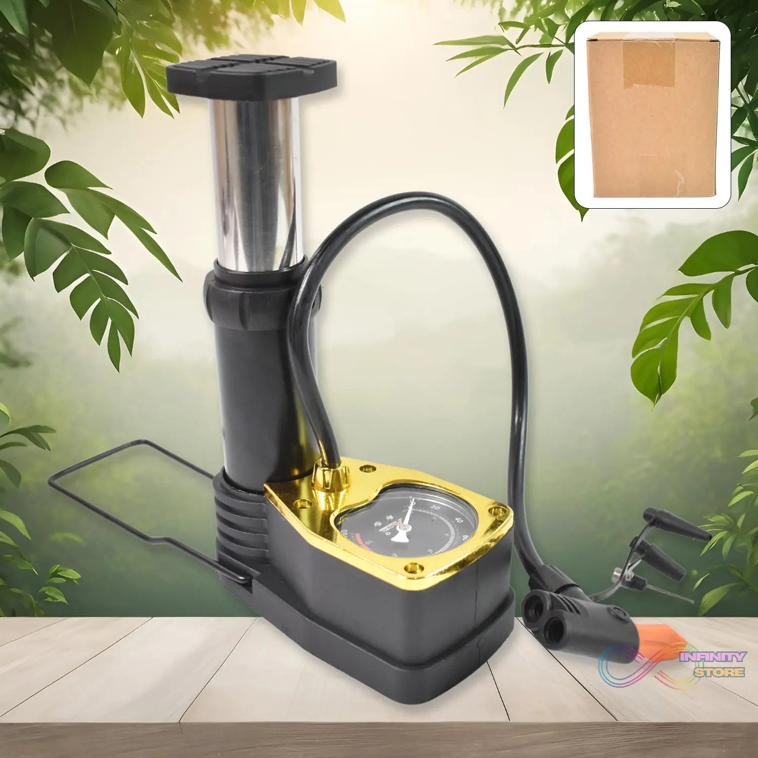 Portable High Pressure Foot Air Pump with Needle (1 Pc) - infinityexculsivestore.com