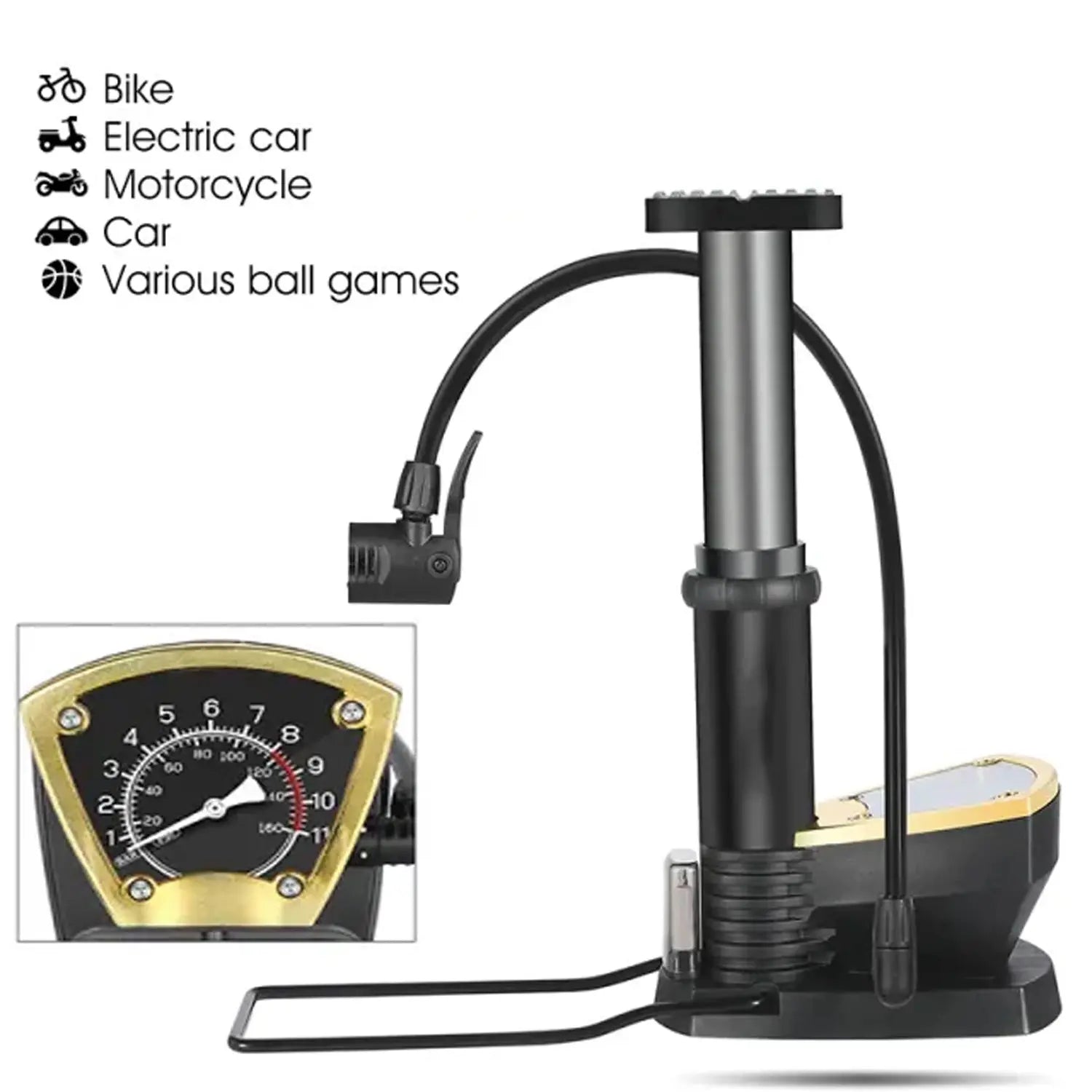 Portable High Pressure Foot Air Pump with Needle (1 Pc) - infinityexculsivestore.com