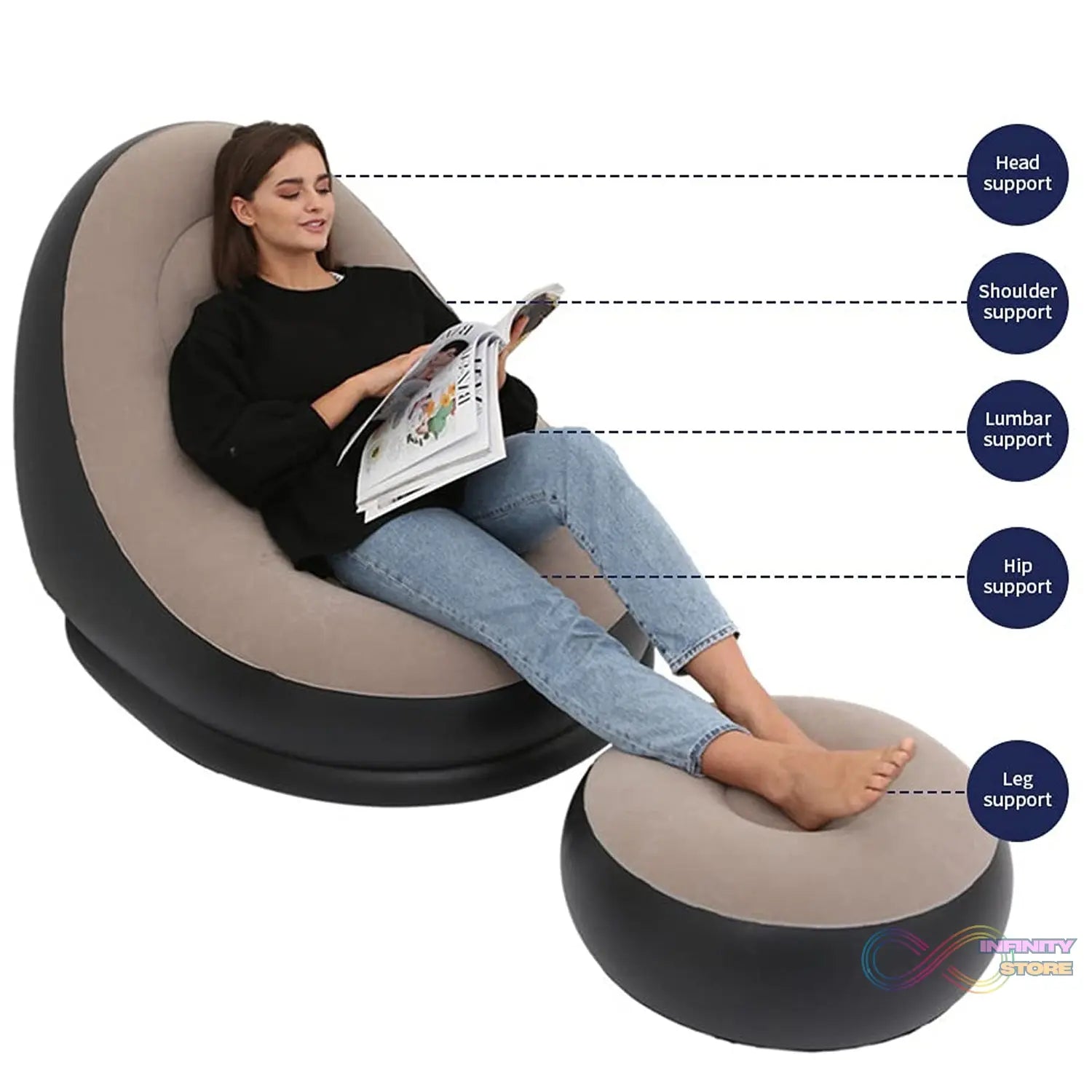 Portable Indoor/Outdoor Air Sofa, couch - infinityexculsivestore.com