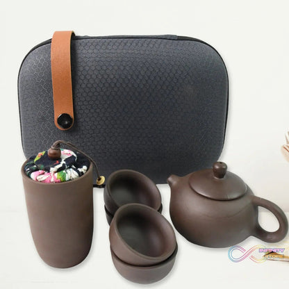 Portable Kung Fu Tea set with a portable travel bag (set of 6pcs) - infinityexculsivestore.com