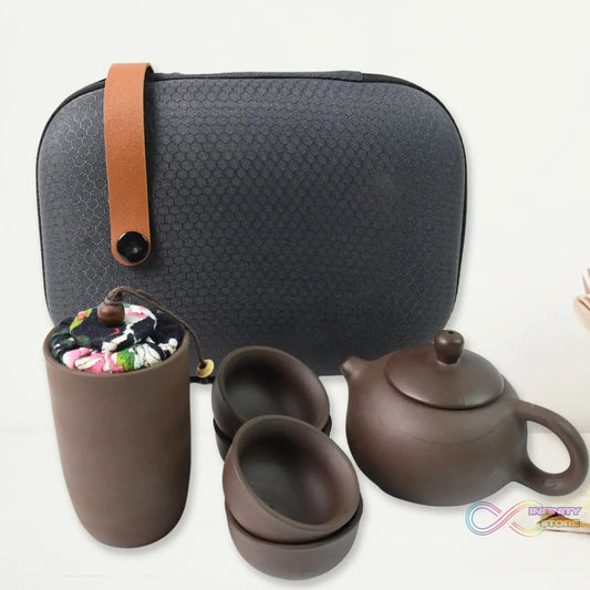 Portable Kung Fu Tea set with a portable travel bag (set of 6pcs) - infinityexculsivestore.com