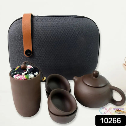 Portable Kung Fu Tea set with a portable travel bag (set of 6pcs) - infinityexculsivestore.com