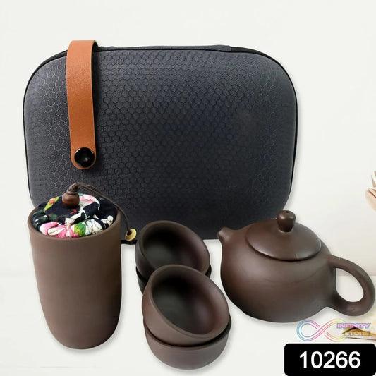 Portable Kung Fu Tea set with a portable travel bag (set of 6pcs) - infinityexculsivestore.com