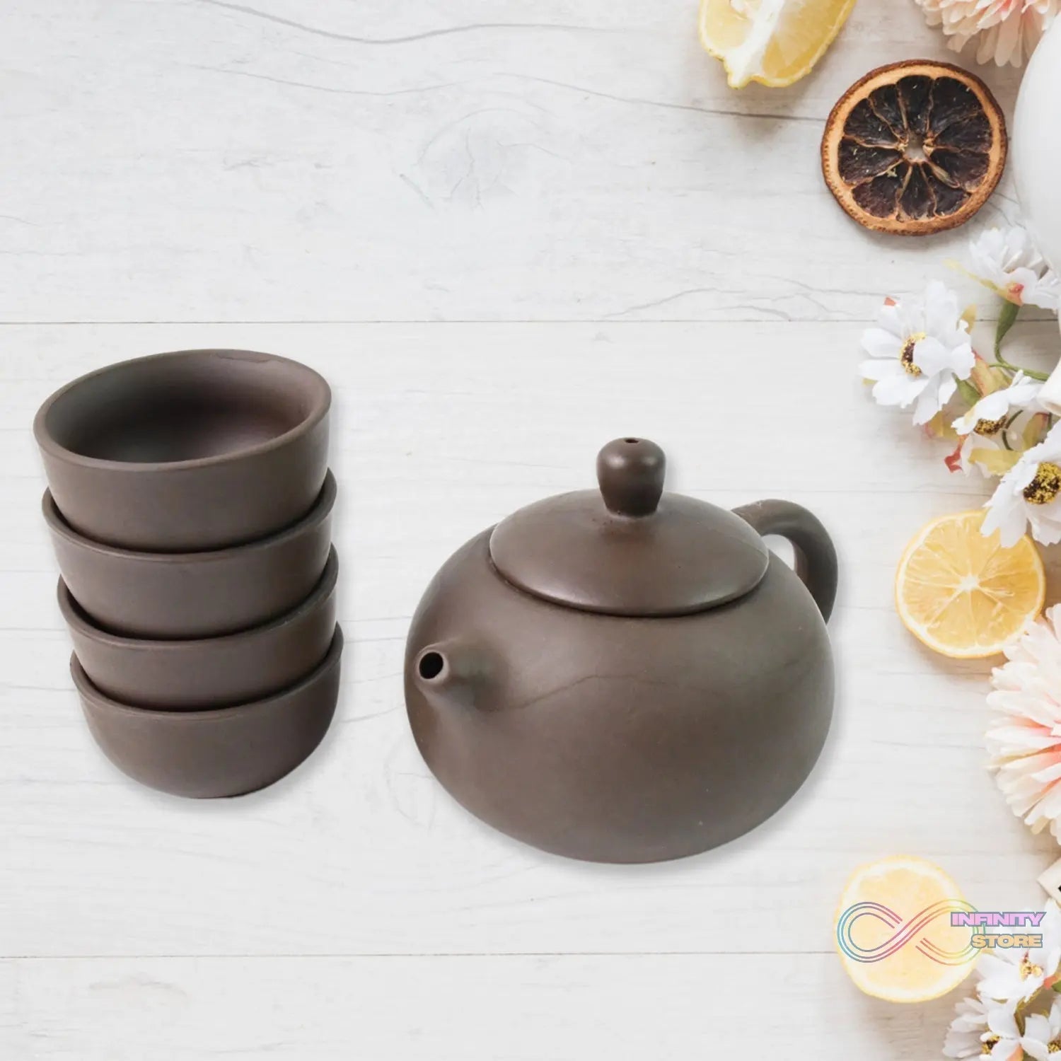 Portable Kung Fu Tea set with a portable travel bag (set of 6pcs) - infinityexculsivestore.com