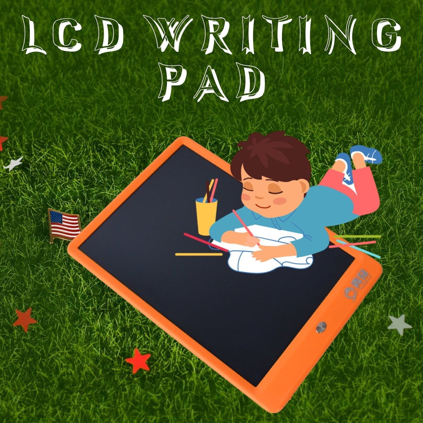 Portable LCD Writing Board Slate Drawing Record Notes Digital Notepad with Pen Handwriting Pad Paperless Graphic Tablet for Kids (1 pc / 25×15 Cm) - infinityexculsivestore.com