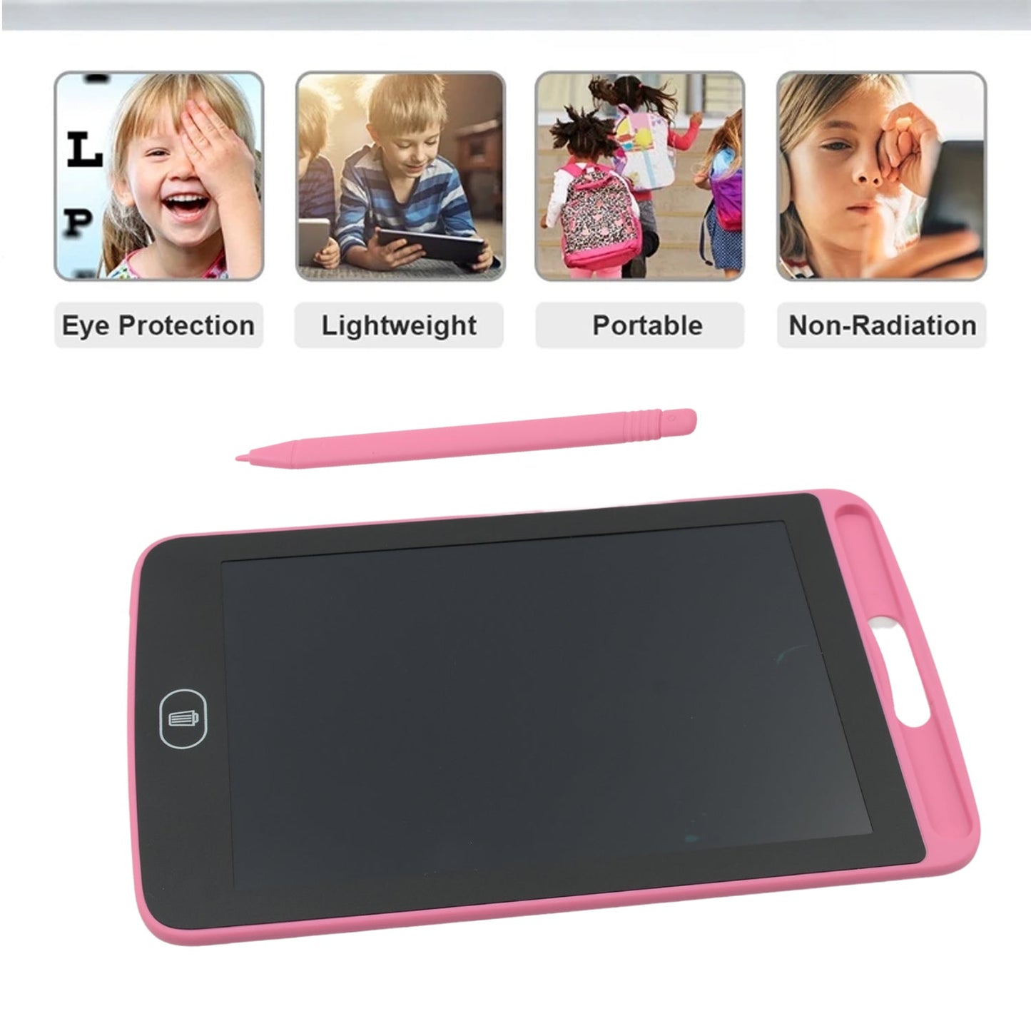 Portable LCD Writing Board Slate Drawing Record Notes Digital Notepad with Pen Handwriting Pad Paperless Graphic Tablet for Kids (8.2 inch) - infinityexculsivestore.com