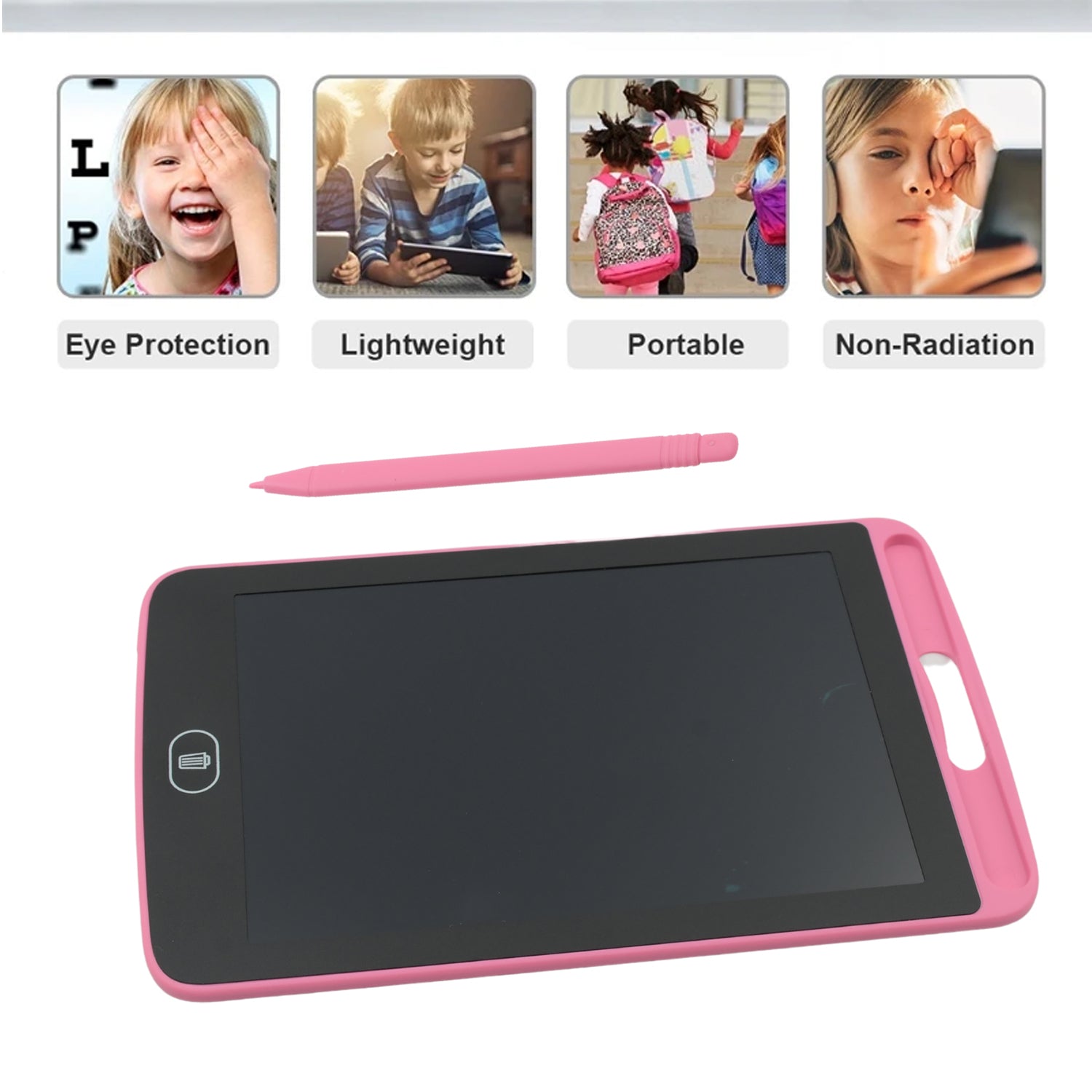 Portable LCD Writing Board Slate Drawing Record Notes Digital Notepad with Pen Handwriting Pad Paperless Graphic Tablet for Kids (8.2 inch) - infinityexculsivestore.com